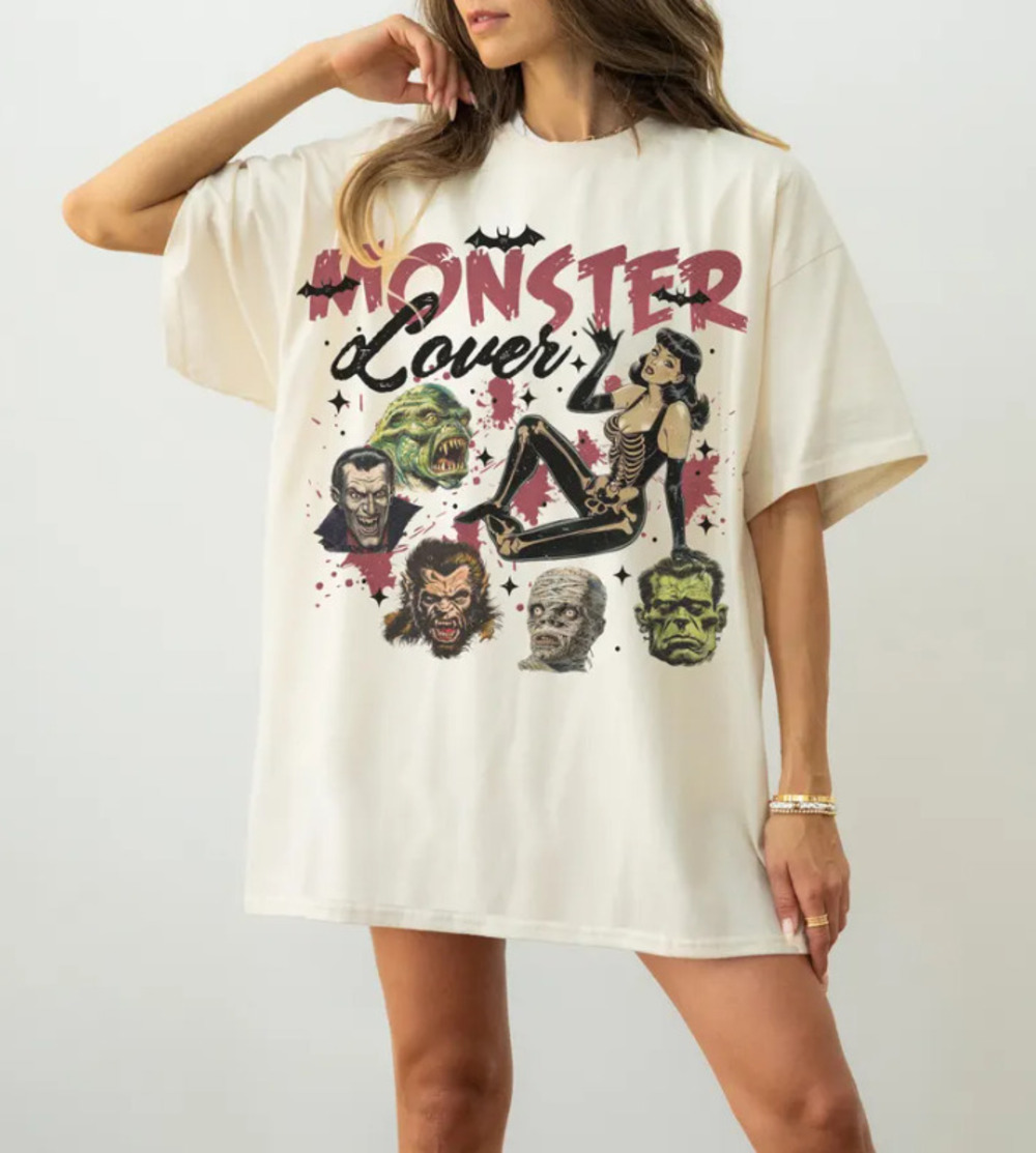 Monster Lover Halloween Shirt, Horror Lover Gift, Classic Movie Monsters
